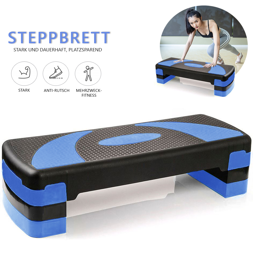 Stepper Blau Fitness Aerobic Stepper  Home-Stepper Antirutsch 