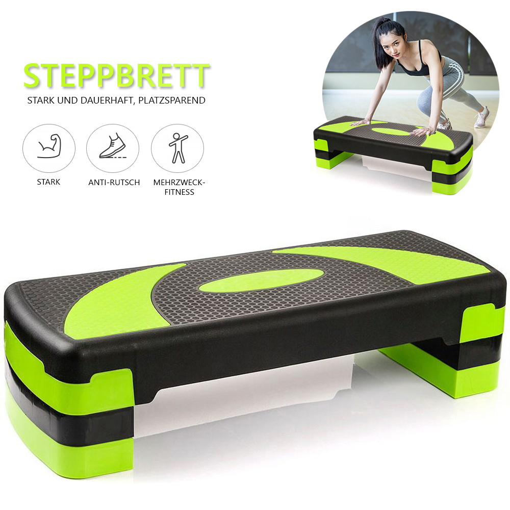 Fitness Aerobic Stepper Steppbrett Stepbench Steppboard 3-Stufen Antirutschmatte 