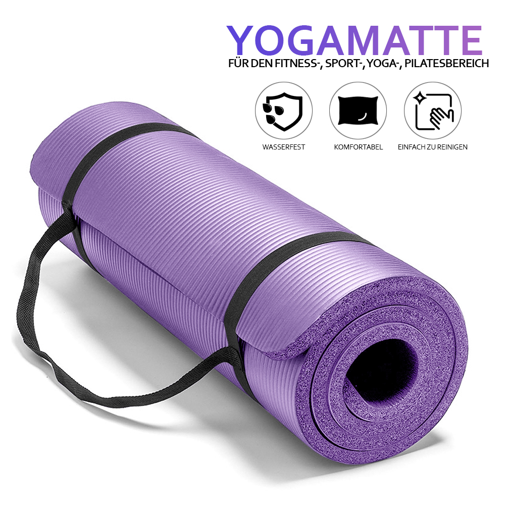 Gymnastikmatte Yogamatte Yoga Pilates Sportmatte Turnmatte Pilates DHL 10/15 mm 
