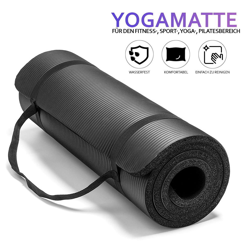 Gymnastikmatte Yogamatte Pilates Sportmatte Yoga Training 180 x 61 x 1.5 cm Neu 
