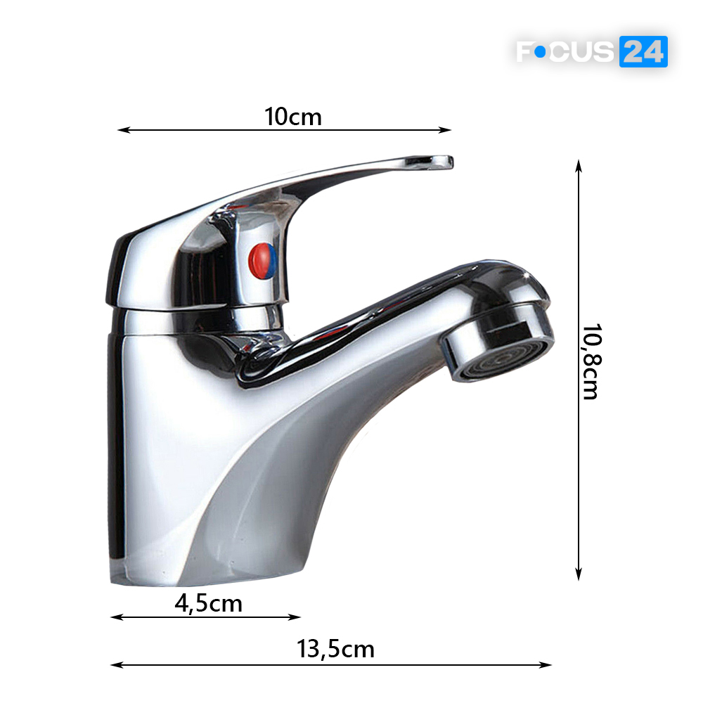 Waschbecken Wasserhahn Chrom Badzimmer Mischbatterie Einhebelmischer