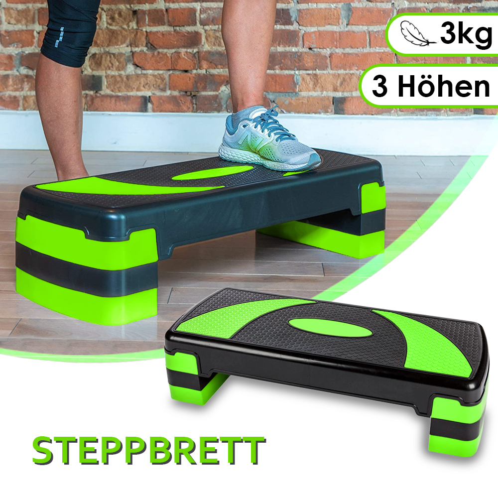 31" Aerobic Stepper 3 Stufen Steppbrett Stepbench Yoga Pedal Höhenverstellbar DE 